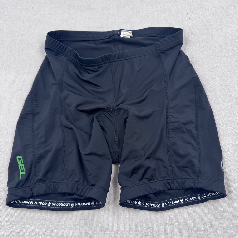 EUC Canari Mens XL Cycling Shorts Black Gel Padded Chamois Bike Shorts Size